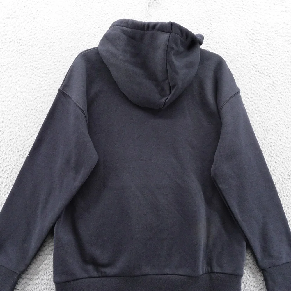 Under Armour Womens Medium Essential Fleece Hoodie Black Loose Fit‎ Pullover NEW